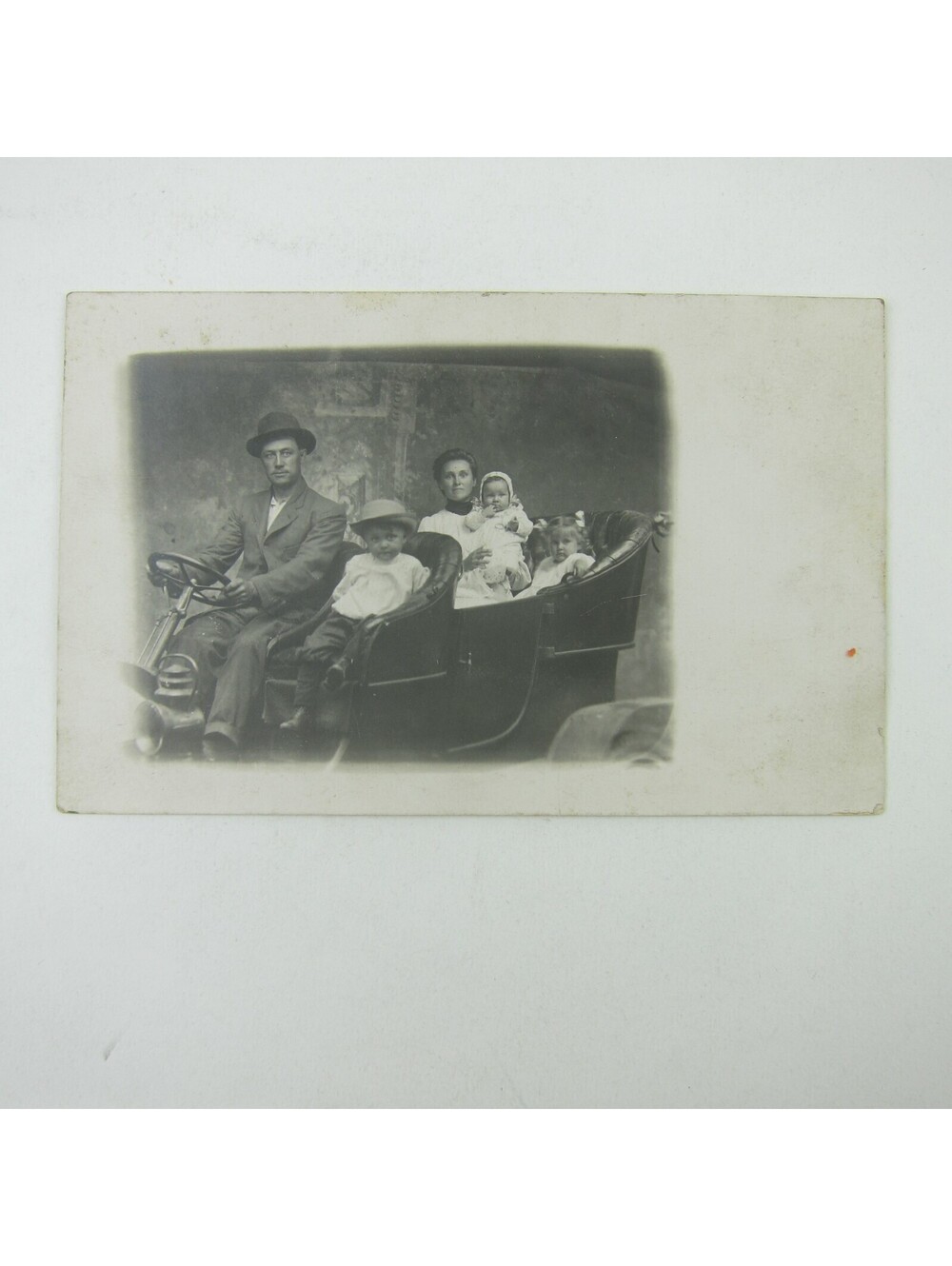 RPPC Photo Postcard Winebert Miller Susanna Niswonger Old Car Ohio Antique 1910s